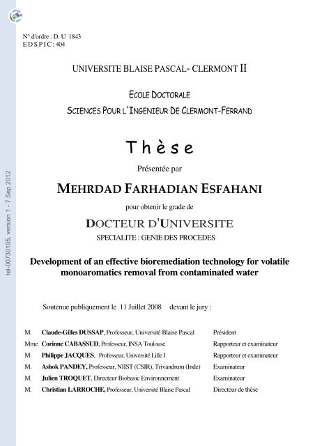 Development of an effective bioremediation technology for volatile ...