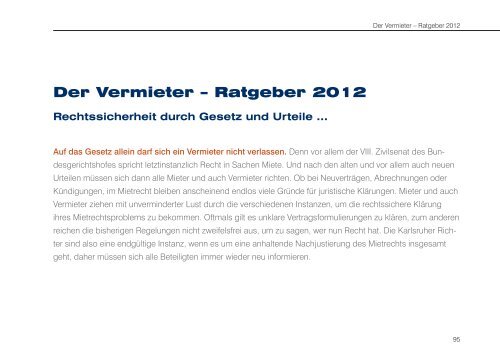 Der Vermieter – Ratgeber 2012