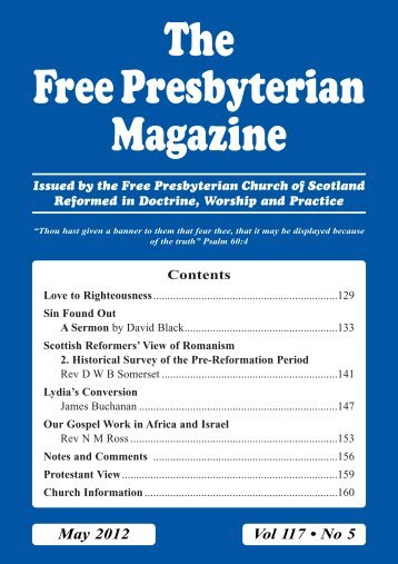 May - the Free Presbyterian church of Scotland