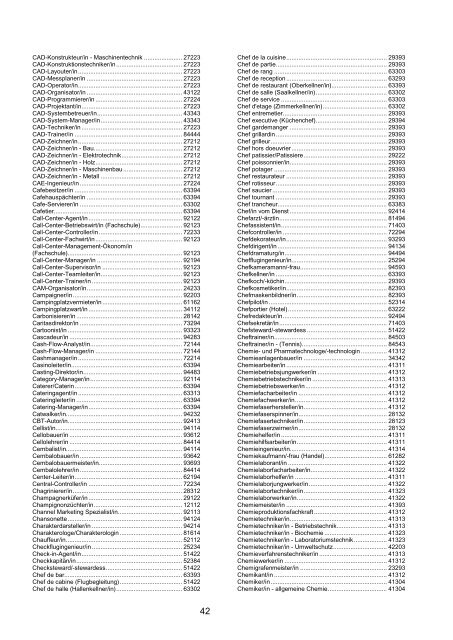 TÃ¤tigkeitsschlÃ¼ssel - Meldeverfahren zur Sozialversicherung