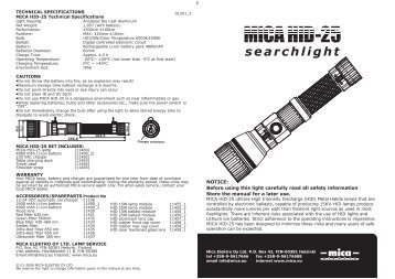 MICA HID-25 ENG - Mica Elektro OY Ltd