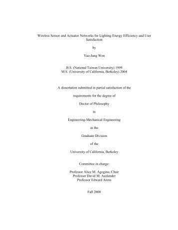 Wireless Sensor and Actuator Networks for Lighting Energy ...