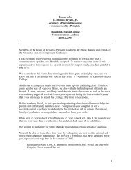 Written Remarks in PDF Format - Randolph-Macon College
