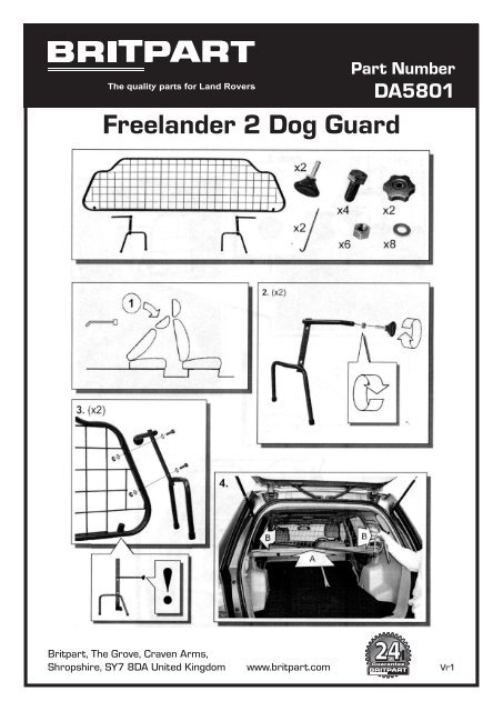 Freelander 2 Dog Guard- continued - Paddock Spares