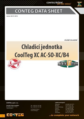 Chladicí jednotka CoolTeg XC AC‑SO‑XC/B4 - Conteg