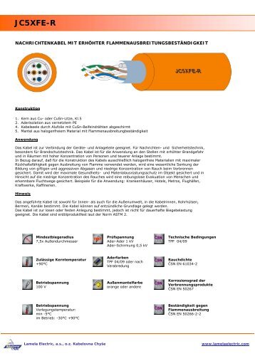 JC5XFE-R - LAMELA ELECTRIC, a.s.