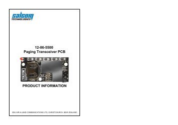 12-86-5500 Paging Transceiver PCB PRODUCT ... - Salcom