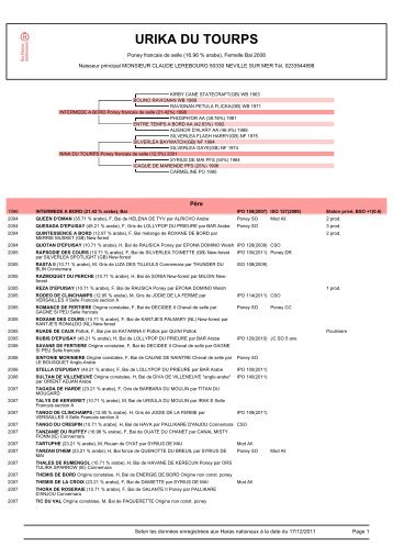 Télécharger la fiche des Haras Nationnaux - Club hippique de ...