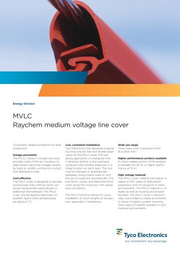 MVLC Raychem medium voltage line cover - Eltima