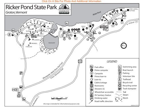 Ricker Pond Map Vermont State Parks