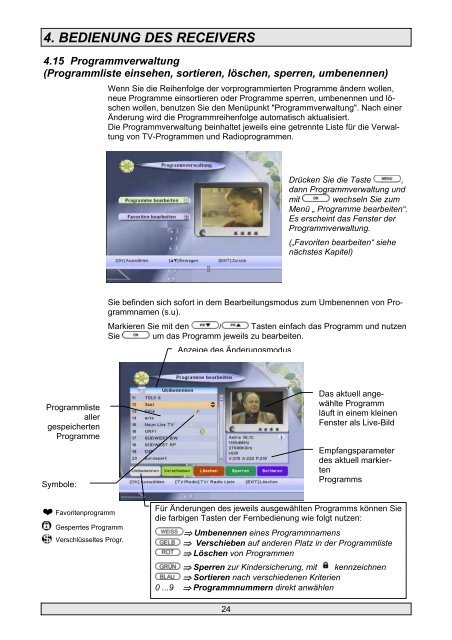 BEDIENUNGSANLEITUNG Digital-Satelliten-Receiver - Zehnder