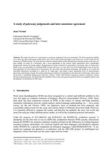 A study of polysemy judgements and inter-annotator agreement