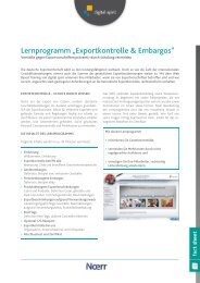 Lernprogramm „Exportkontrolle & Embargos“ - Compliance Training