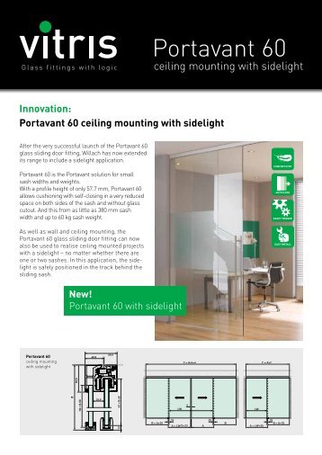 Product flyer Portavant 60 - ceiling mounting with sidelight - Willach