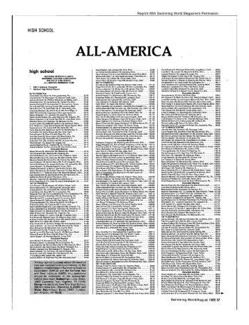 ALL-AMERICA - Archbishop Wood Swimming