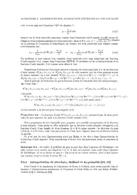 Expériences EPR, interaction d'échange et non localité - Admiroutes
