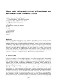 Global static and dynamic car body stiffness based on a single ...