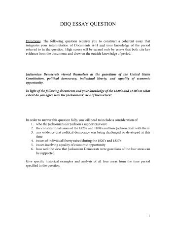 Reflective Essay English Class Jacksonian Democracy Dbq Mr Manos High School Senior Essay also Research Proposal Essay Example Jacksonian Magazines High School Personal Statement Essay Examples