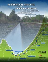 Monterey Branch Line Alternatives Analysis Executive Summary