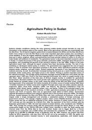 Agriculture Policy in Sudan - International Research Journals