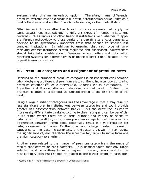 General Guidance for Developing Differential Premium Systems