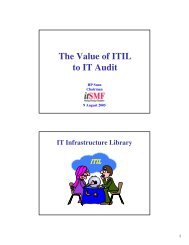 The Value of ITIL to IT Audit