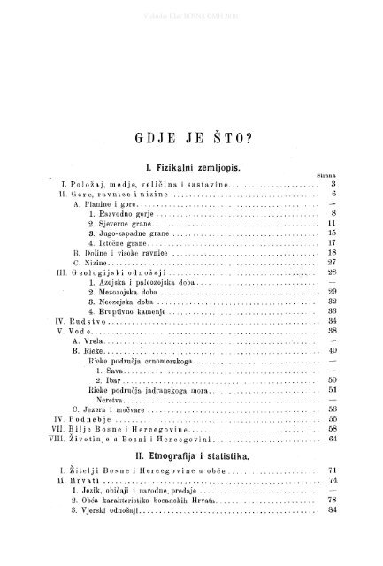 BOSNA. PODATCI O ZEMLJOPISU I POVIESTI ... - Matica hrvatska