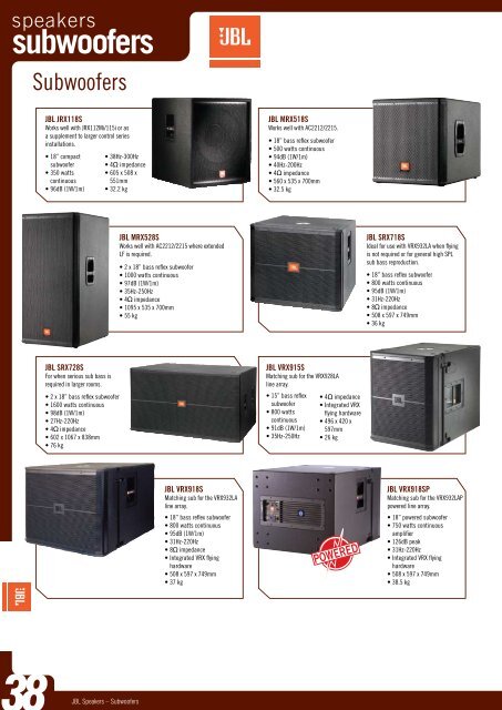 A Guide to Quality Installed Sound Systems. - Jands