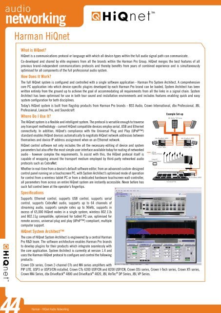 A Guide to Quality Installed Sound Systems. - Jands