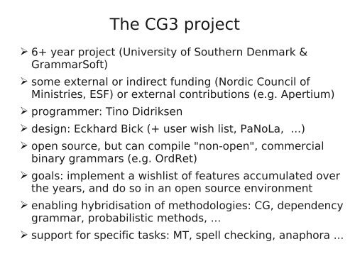 On how to write rules in Constraint Grammar (CG-3) - VISL