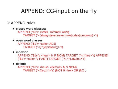 On how to write rules in Constraint Grammar (CG-3) - VISL