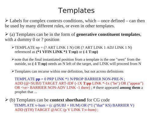 On how to write rules in Constraint Grammar (CG-3) - VISL