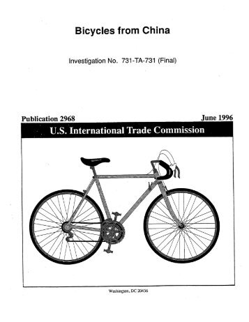 Bicycles from China - USITC