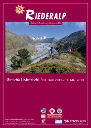 Jahresbericht ARBAG 2013 4.40 MB - Aletsch Arena