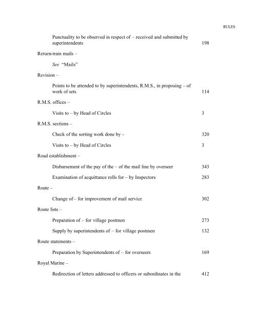 Postal Manual Vol. VIII - India Post