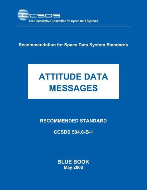 Attitude Data Messages - CCSDS