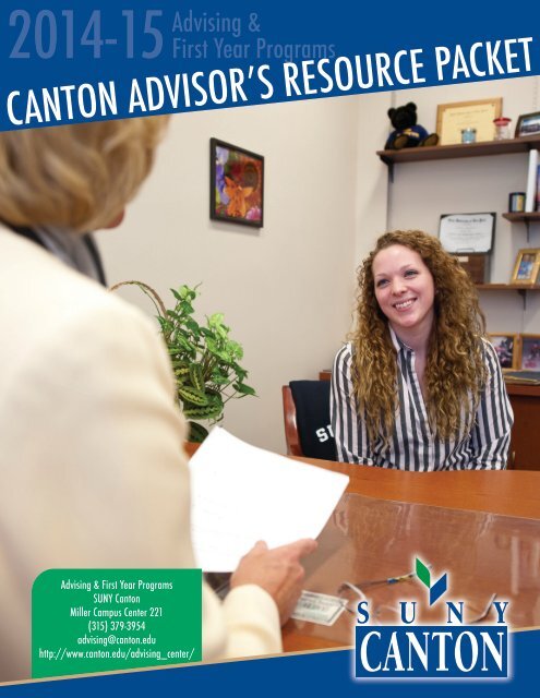 Canton Advisor's Resource Packet (PDF) - SUNY Canton