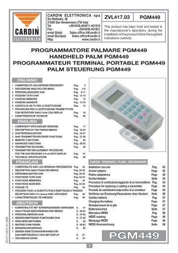 PGM449 - Cardin Elettronica