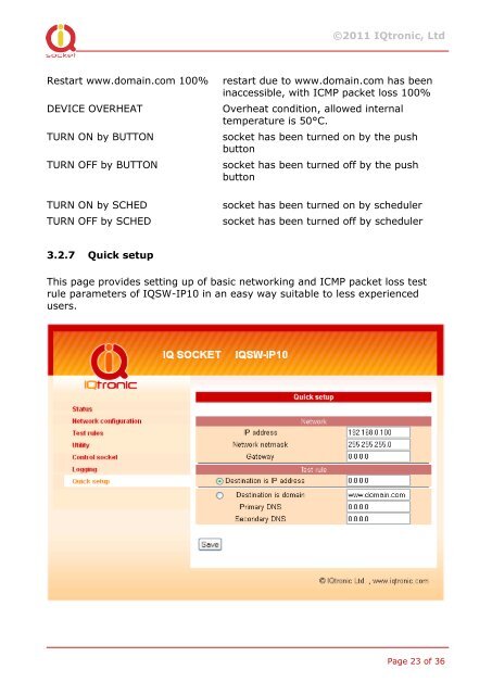 User Guide IQSocket IQSW-IP10