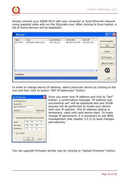 User Guide IQSocket IQSW-IP10