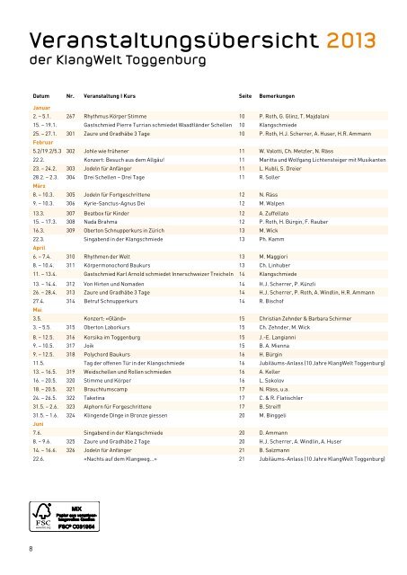 2013 Veranstaltungsübersicht inkl. Kursprogramm als PDF-Dokument