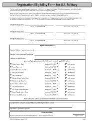 Registration Eligibility Form for U.S. Military - DoDEA