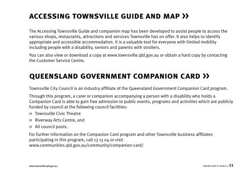 Townsville City Council's Seniors Guide to Council