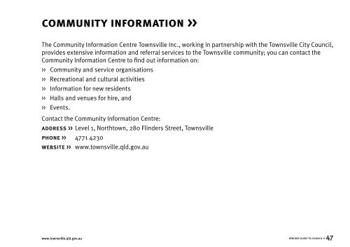 Townsville City Council's Seniors Guide to Council