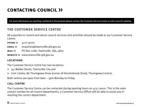 Townsville City Council's Seniors Guide to Council