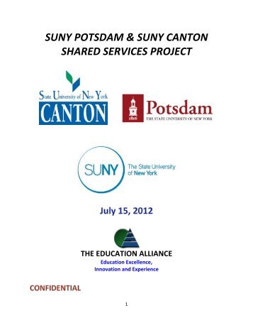 suny potsdam & suny canton shared services project the education ...