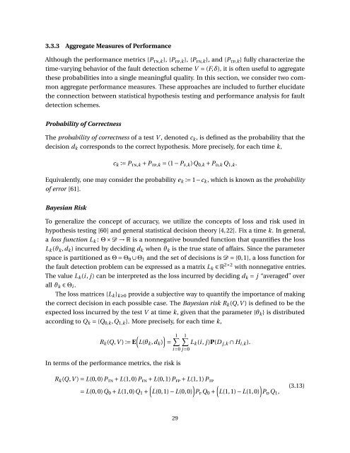 Probabilistic Performance Analysis of Fault Diagnosis Schemes