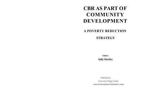 CBR AS PART OF COMMUNITY DEVELOPMENT - Source