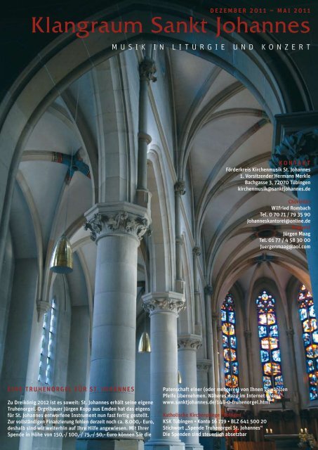 Klangraum Sankt Johannes - Katholische Kirchengemeinde Sankt ...