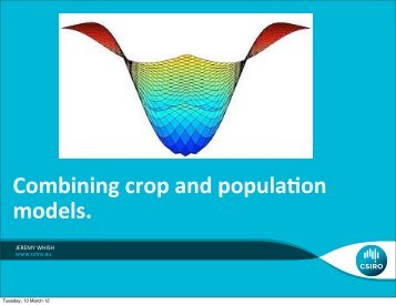 Combining crop and popula on models. - APSIM.info